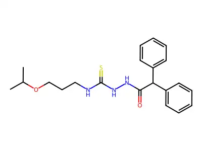 1-[(2,2-Diphenylacetyl)amino]-3-(3-propan-2-yloxypropyl)thiourea structure