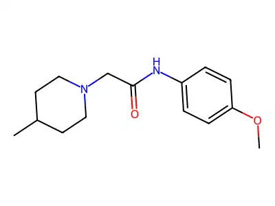 N-(4-methoxyphenyl)-2-(4-methylpiperidin-1-yl)acetamide structure