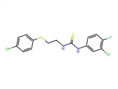 1-(3-Chloro-4-fluorophenyl)-3-[2-(4-chlorophenyl)sulfanylethyl]thiourea structure
