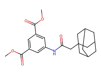 Dimethyl 5-[(1-adamantylacetyl)amino]isophthalate structure