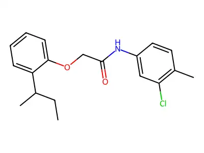 2-(2-sec-butylphenoxy)-N-(3-chloro-4-methylphenyl)acetamide structure