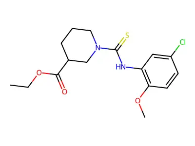 Ethyl 1-[(5-chloro-2-methoxyphenyl)carbamothioyl]piperidine-3-carboxylate structure