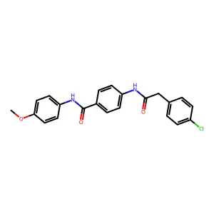 4-[[2-(4-chlorophenyl)acetyl]amino]-N-(4-methoxyphenyl)benzamide structure