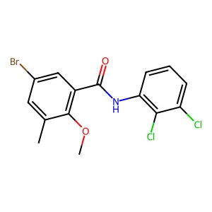 5-bromo-N-(2,3-dichlorophenyl)-2-methoxy-3-methylbenzamide structure