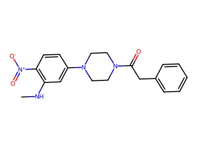 1-[4-[3-(Methylamino)-4-nitrophenyl]piperazin-1-yl]-2-phenylethanone structure