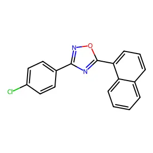 3-(4-Chlorophenyl)-5-naphthalen-1-yl-1,2,4-oxadiazole structure