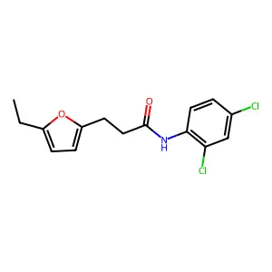 N-(2,4-dichlorophenyl)-3-(5-ethylfuran-2-yl)propanamide structure
