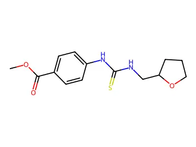 Methyl 4-{[(tetrahydrofuran-2-ylmethyl)carbamothioyl]amino}benzoate structure