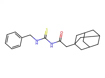 2-(1-adamantyl)-N-(benzylcarbamothioyl)acetamide structure