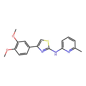 [4-(3,4-Dimethoxy-phenyl)-thiazol-2-yl]-(6-methyl-pyridin-2-yl)-amine structure