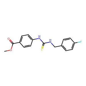 Methyl 4-{[(4-fluorobenzyl)carbamothioyl]amino}benzoate structure
