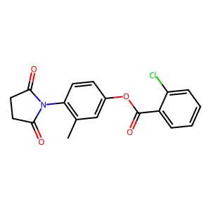 4-(2,5-Dioxopyrrolidin-1-yl)-3-methylphenyl 2-chlorobenzoate structure