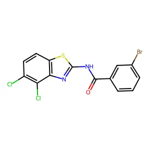 3-bromo-N-(4,5-dichloro-1,3-benzothiazol-2-yl)benzamide structure