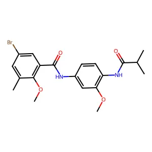 5-bromo-N-[4-(isobutyrylamino)-3-methoxyphenyl]-2-methoxy-3-methylbenzamide structure