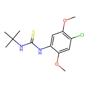 1-Tert-butyl-3-(4-chloro-2,5-dimethoxyphenyl)thiourea structure