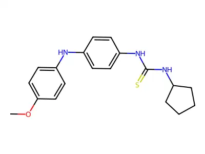 1-Cyclopentyl-3-[4-(4-methoxyanilino)phenyl]thiourea structure