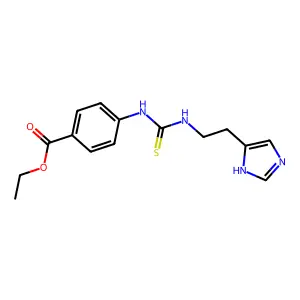 ethyl 4-({[2-(1H-imidazol-4-yl)ethyl]carbamothioyl}amino)benzoate structure