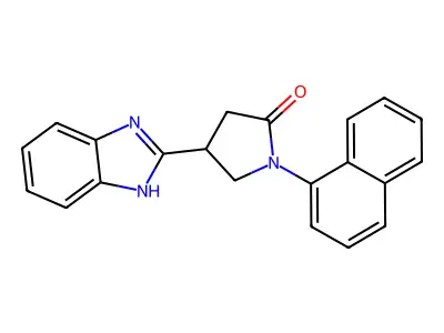 4-(1H-Benzimidazol-2-yl)-1-(1-naphthyl)pyrrolidin-2-one structure