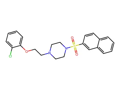 1-[2-(2-Chlorophenoxy)ethyl]-4-naphthalen-2-ylsulfonylpiperazine structure