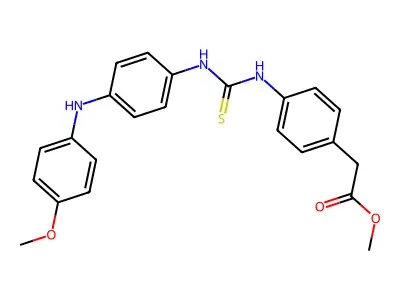 Methyl {4-[({4-[(4-methoxyphenyl)amino]phenyl}carbamothioyl)amino]phenyl}acetate structure