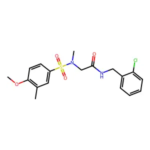 N-(2-chlorobenzyl)-N~2~-[(4-methoxy-3-methylphenyl)sulfonyl]-N~2~-methylglycinamide structure