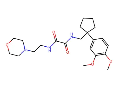 N'-[[1-(3,4-dimethoxyphenyl)cyclopentyl]methyl]-N-(2-morpholin-4-ylethyl)oxamide structure