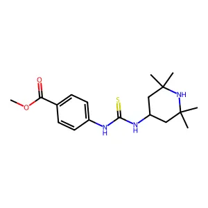 Methyl 4-{[(2,2,6,6-tetramethylpiperidin-4-yl)carbamothioyl]amino}benzoate structure
