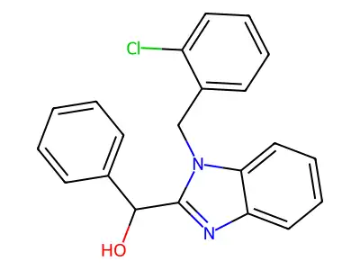[1-[(2-Chlorophenyl)methyl]benzimidazol-2-yl]-phenylmethanol structure