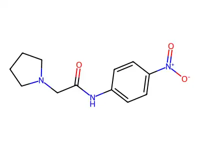 N-(4-nitrophenyl)-2-(1-pyrrolidinyl)acetamide structure