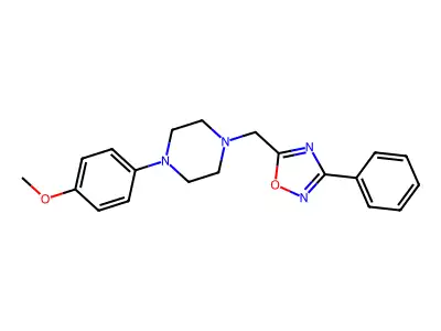 5-[[4-(4-Methoxyphenyl)piperazin-1-yl]methyl]-3-phenyl-1,2,4-oxadiazole structure
