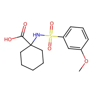 1-[(3-methoxyphenyl)sulfonylamino]cyclohexane-1-carboxylic Acid structure