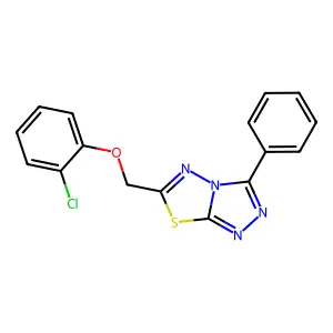 6-[(2-Chlorophenoxy)methyl]-3-phenyl-[1,2,4]triazolo[3,4-b][1,3,4]thiadiazole structure