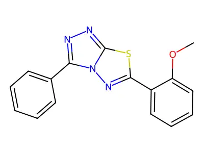 6-(2-Methoxyphenyl)-3-phenyl-[1,2,4]triazolo[3,4-b][1,3,4]thiadiazole structure