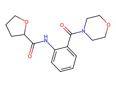 N-[2-(morpholine-4-carbonyl)phenyl]oxolane-2-carboxamide structure