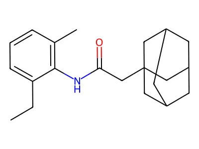 2-(1-adamantyl)-N-(2-ethyl-6-methylphenyl)acetamide structure