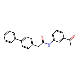 N-(3-acetylphenyl)-2-(4-phenylphenyl)acetamide structure