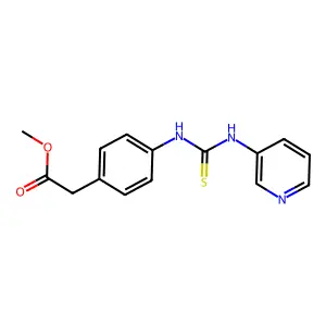 Methyl {4-[(pyridin-3-ylcarbamothioyl)amino]phenyl}acetate structure