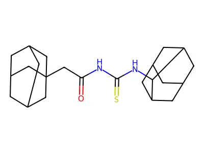 2-(1-adamantyl)-N-(2-adamantylcarbamothioyl)acetamide structure