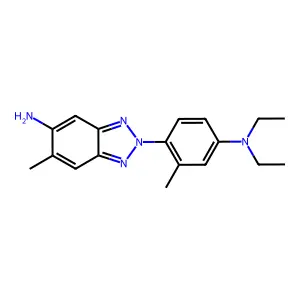 2-[4-(diethylamino)-2-methylphenyl]-6-methyl-2H-1,2,3-benzotriazol-5-amine structure