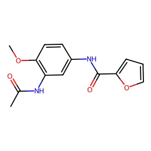 N-(3-acetamido-4-methoxyphenyl)furan-2-carboxamide structure