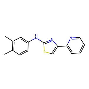 N-(3,4-dimethylphenyl)-4-(pyridin-2-yl)-1,3-thiazol-2-amine structure
