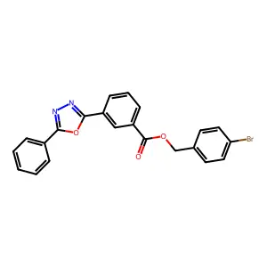 4-Bromobenzyl 3-(5-phenyl-1,3,4-oxadiazol-2-yl)benzoate structure