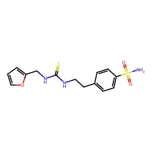1-(Furan-2-ylmethyl)-3-[2-(4-sulfamoylphenyl)ethyl]thiourea structure