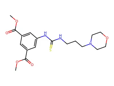 dimethyl 5-(3-(3-morpholinopropyl)thioureido)isophthalate structure