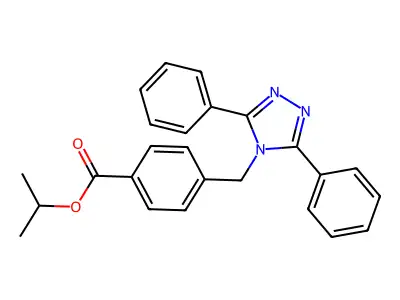 isopropyl 4-[(3,5-diphenyl-4H-1,2,4-triazol-4-yl)methyl]benzoate structure