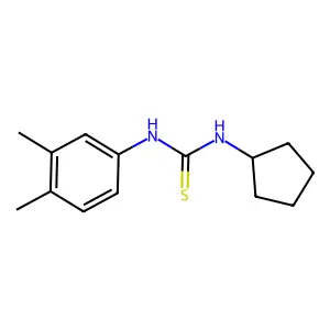 1-Cyclopentyl-3-(3,4-dimethylphenyl)thiourea structure