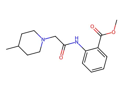 Methyl 2-{[(4-methyl-1-piperidinyl)acetyl]amino}benzoate structure