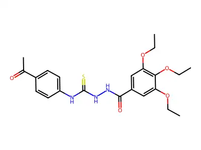 1-(4-Acetylphenyl)-3-[(3,4,5-triethoxybenzoyl)amino]thiourea structure