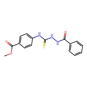 Methyl 4-{[(2-benzoylhydrazino)carbonothioyl]amino}benzoate structure