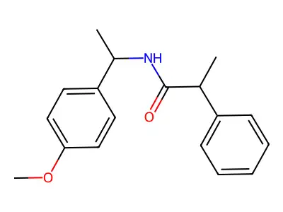 N-[1-(4-methoxyphenyl)ethyl]-2-phenylpropanamide structure